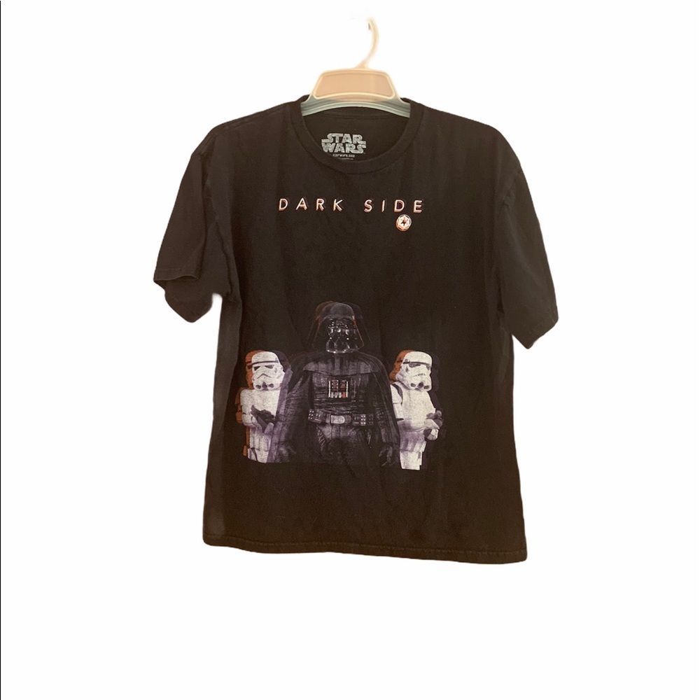 Star Wars Dark Side Graphic Tee Shirt Black Boys Youth XL Sith Darth Vader Tee